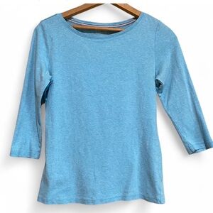 Talbots Women's Blue 3/4 Sleeve Casual Shirt Size Small